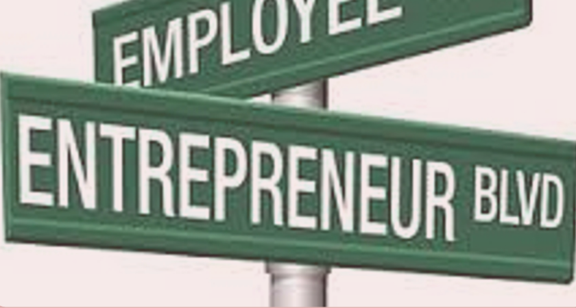 Employee to Entrepreneur sign